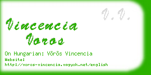 vincencia voros business card